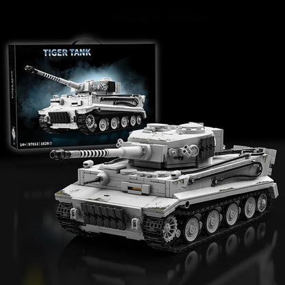 Tiger I Tank MOC Building Set – 1:28 Scale Military Bricks