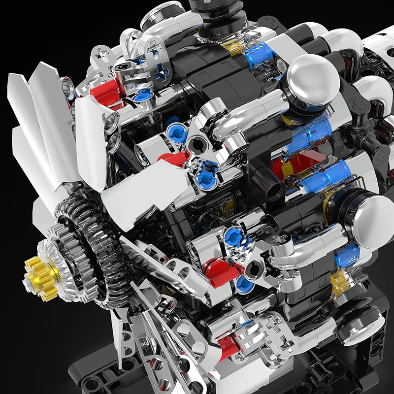 Aircraft Radial Engine Building Blocks – 558 Pcs Motorized Model Kit