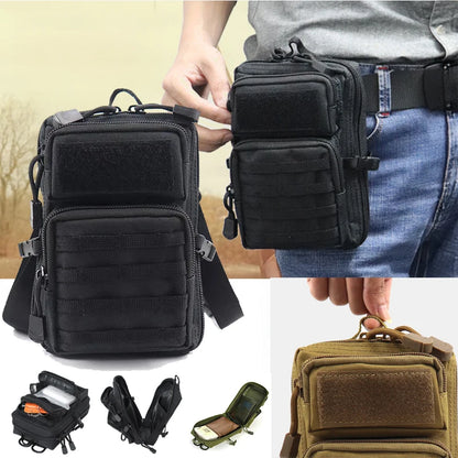 Tactical MOLLE Sling Bag – Waterproof Outdoor Shoulder Pouch for Hiking & Travel
