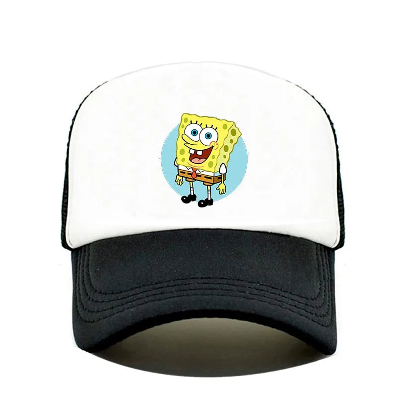 Cartoon Print Snapback Baseball Cap – Unisex Mesh Hat