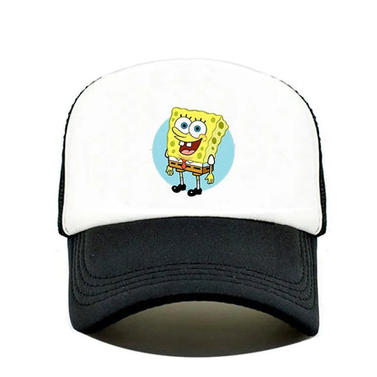 Cartoon Print Snapback Baseball Cap – Unisex Mesh Hat