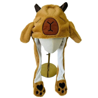 Cute Animal Ear Moving Plush Hat – Kids Cartoon Headband