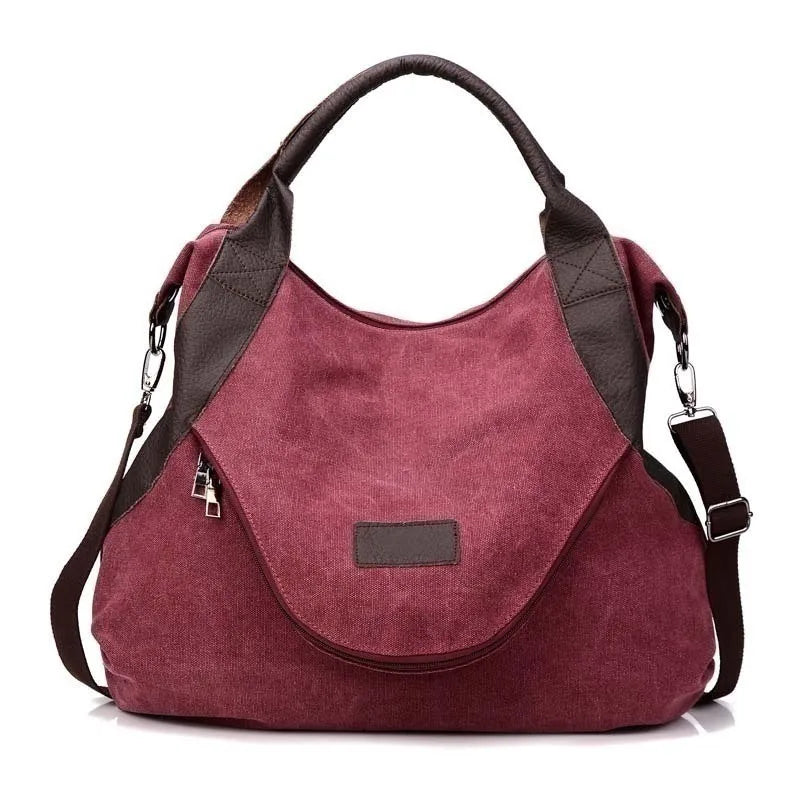 Large Canvas Shoulder Bag – Women's Crossbody Travel Tote