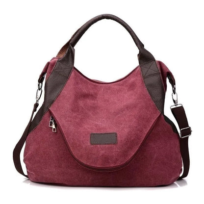 Large Canvas Shoulder Bag – Women's Crossbody Travel Tote