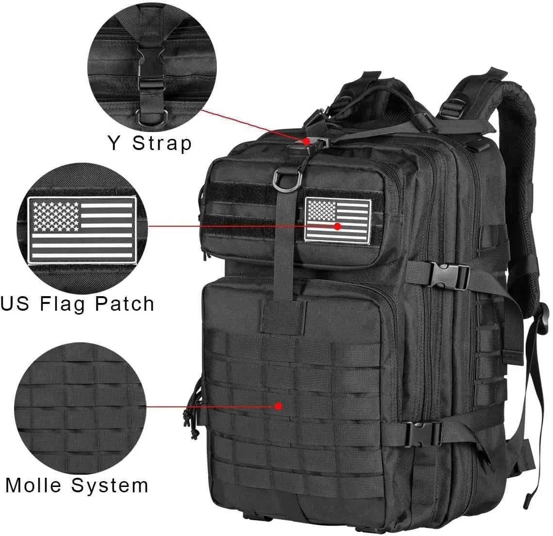45L Tactical Backpack – Military MOLLE Hunting & Trekking Bag