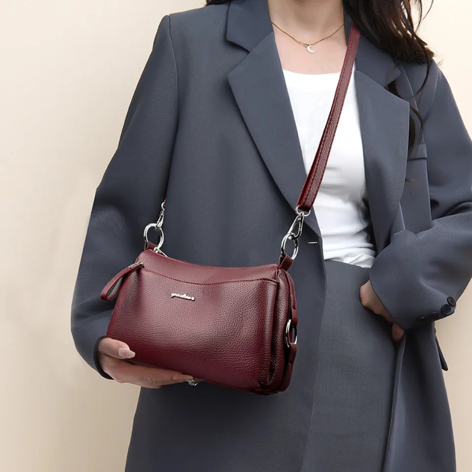 Women's Soft PU Leather Shoulder Crossbody Bag – Designer Handbag