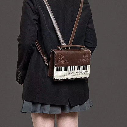 Piano Keyboard Crossbody Bag – Vintage Y2K Shoulder Bag for Women