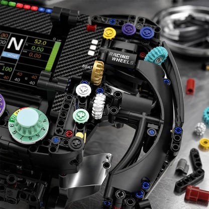 Formula Racing Steering Wheel Building Blocks Set – 854 Pcs MOC