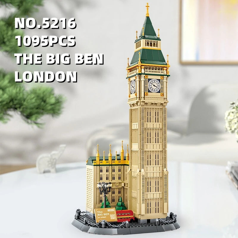 London Big Ben Building Blocks Set – 1095 Pieces Architecture Toy