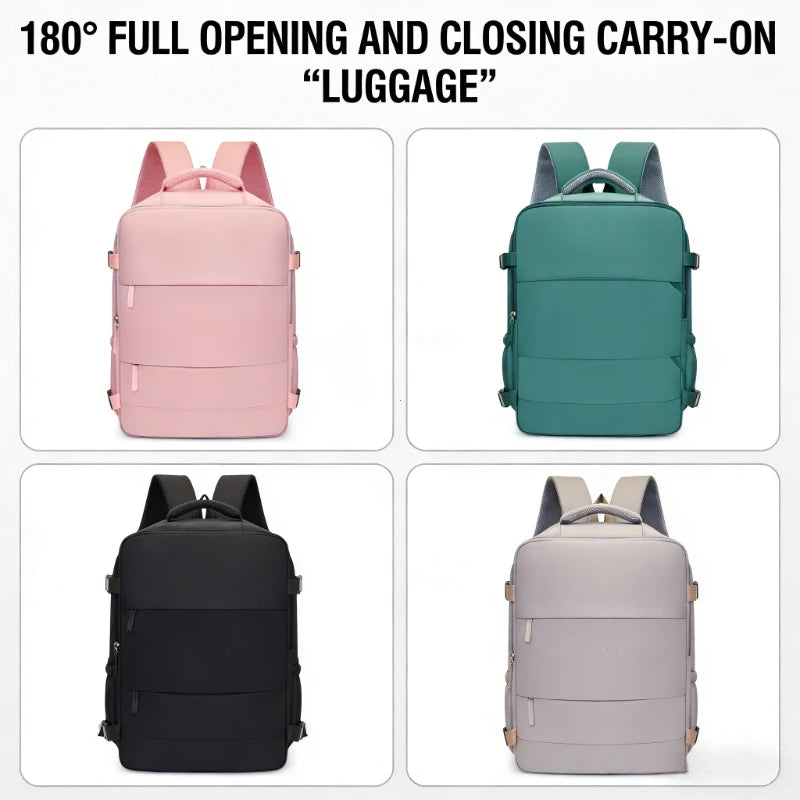 Carry-On Travel Backpack – Lightweight Laptop Boarding Bag