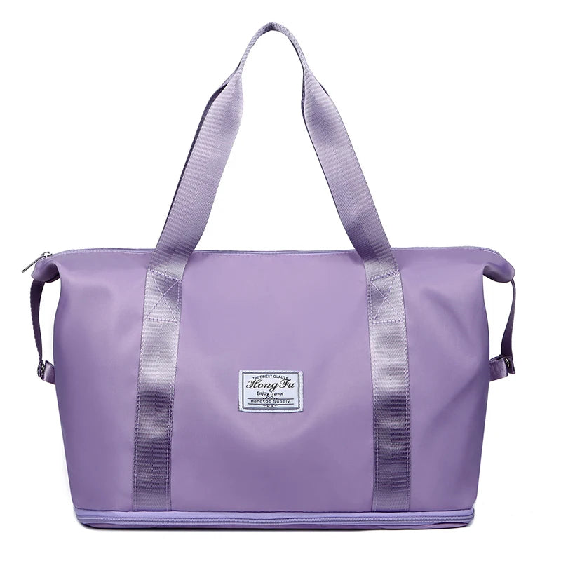 Waterproof Nylon Travel Duffle Bag – Expandable Large Capacity