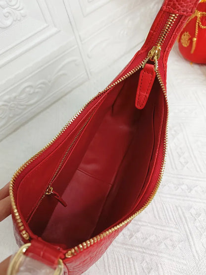 Genuine Crocodile Leather Shoulder Bag for Women