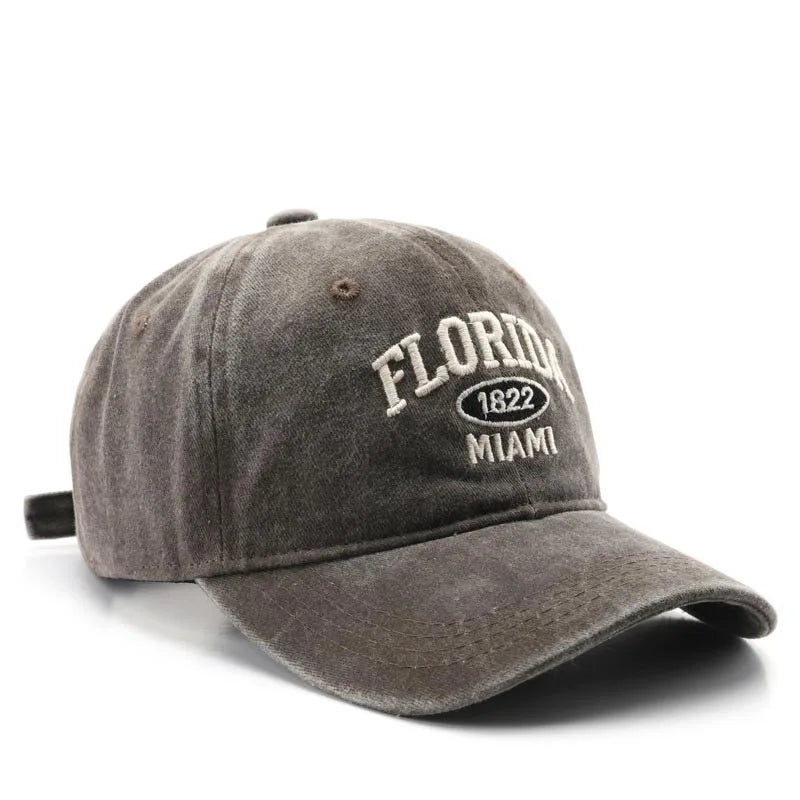 Vintage Washed Baseball Cap – City Embroidery Unisex Dad Hat