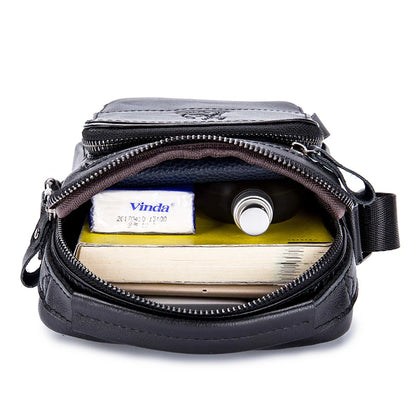 Men's Leather Crossbody Bag – Top-Layer Cowhide Shoulder Bag
