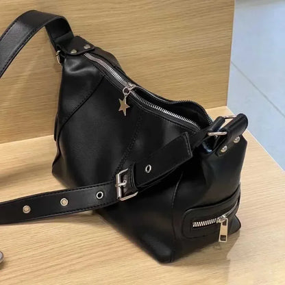 Gothic Star Crossbody Bag – Y2K Harajuku Shoulder Handbag