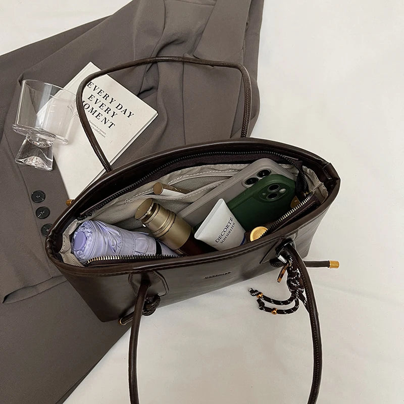 PU Leather Shoulder Bag for Women – Y2K Crossbody Handbag
