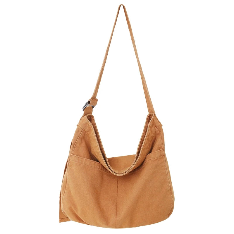Canvas Crossbody Bag – Large Capacity Casual Shoulder Tote for Women