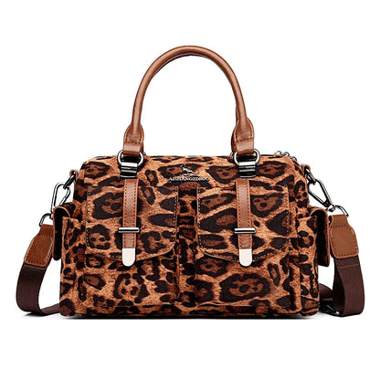 Large Capacity Women's Leather Handbag – Shoulder & Crossbody Bag