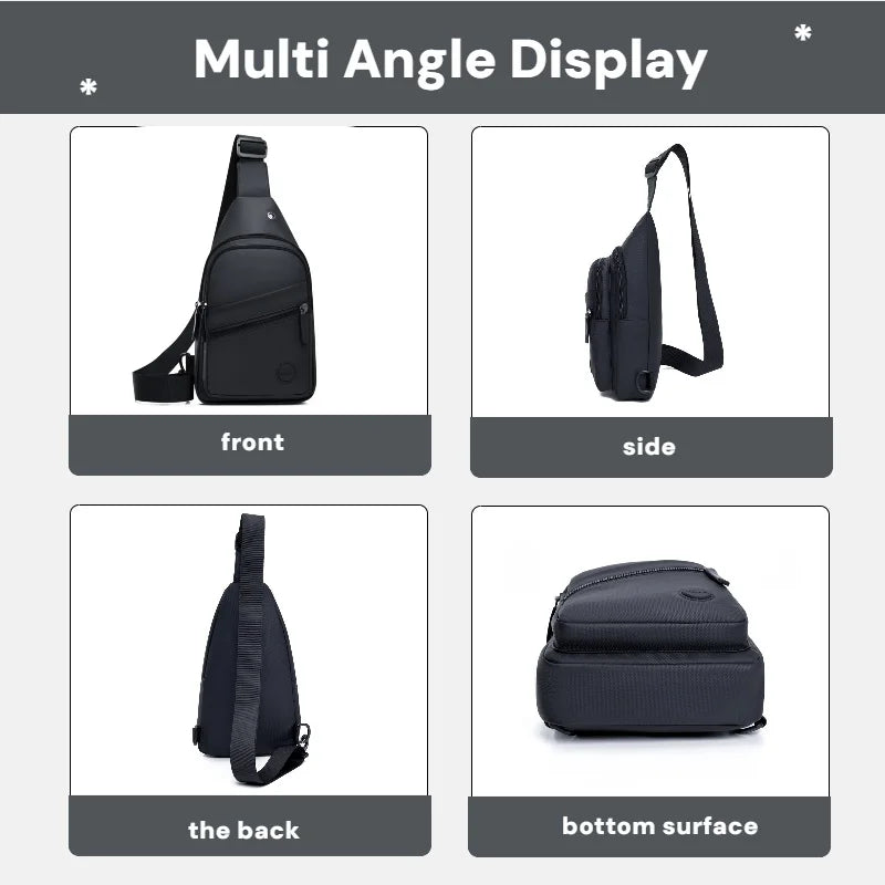Men's Sling Chest Bag – Lightweight Multi-Pocket Crossbody