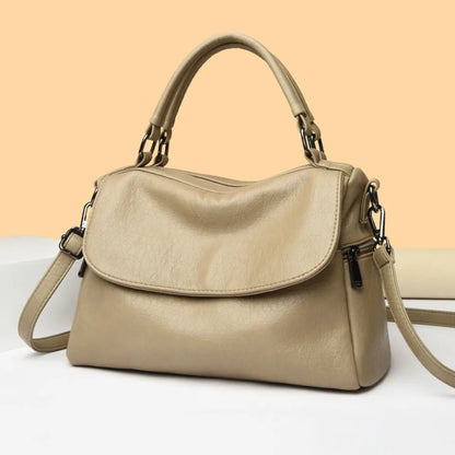 Women's Leather Doctor Bag – Crossbody Shoulder Handbag