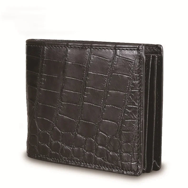 Real Crocodile Leather Bifold Wallet for Men – Luxury