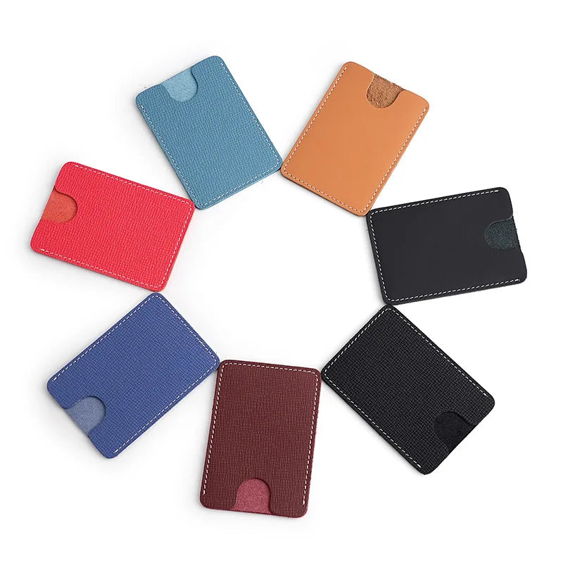 Slim Genuine Leather Card Holder – Ultra-Thin Cowhide Wallet