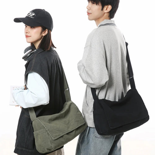 Large Capacity Flap Crossbody Bag with Adjustable Strap