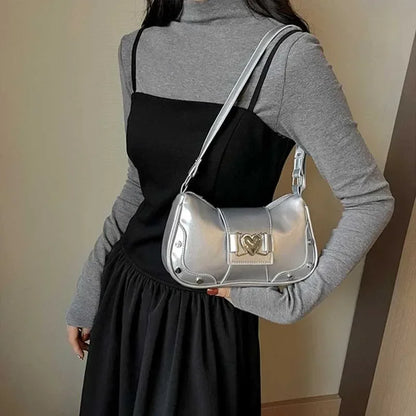 Y2K Pleated Underarm Shoulder Bag for Women