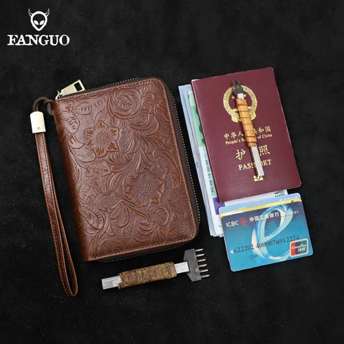 RFID Blocking Leather Passport Wallet & Card Holder