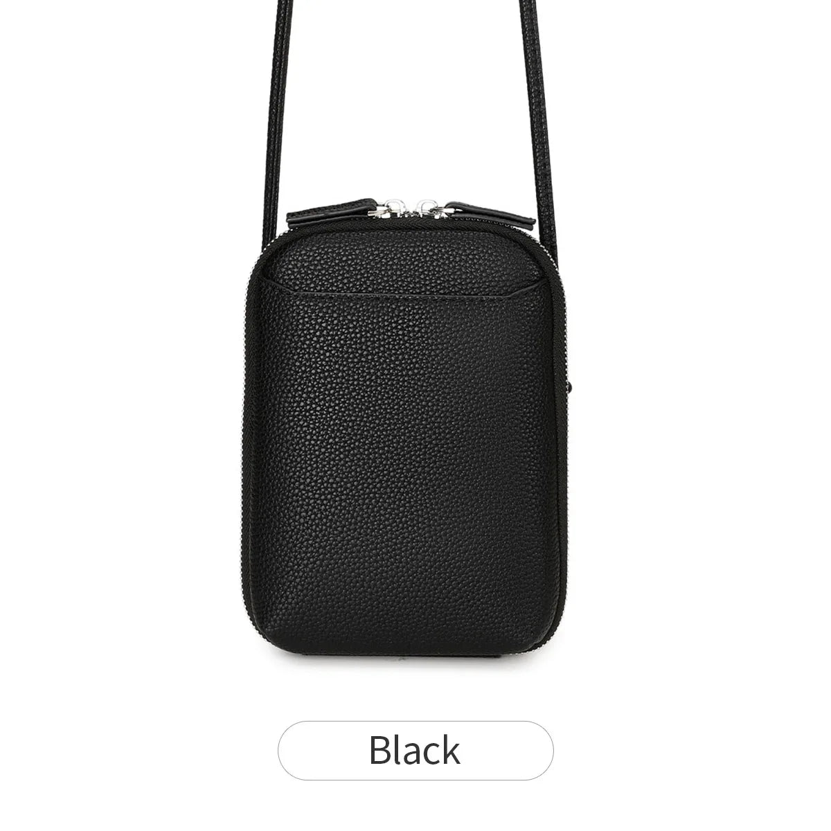 Mini Crossbody Bag for Women – Leather Phone Purse with Zipper