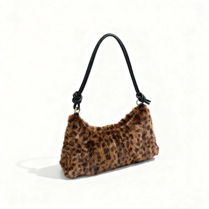 Faux Fur Shoulder Bag – Luxury Women's Crossbody Handbag