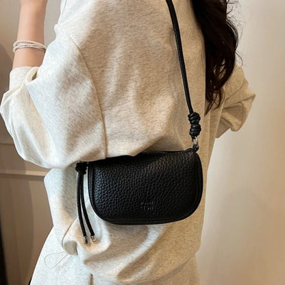 Women's Crossbody Shoulder Bag – Casual Pebbled Leather Handbag