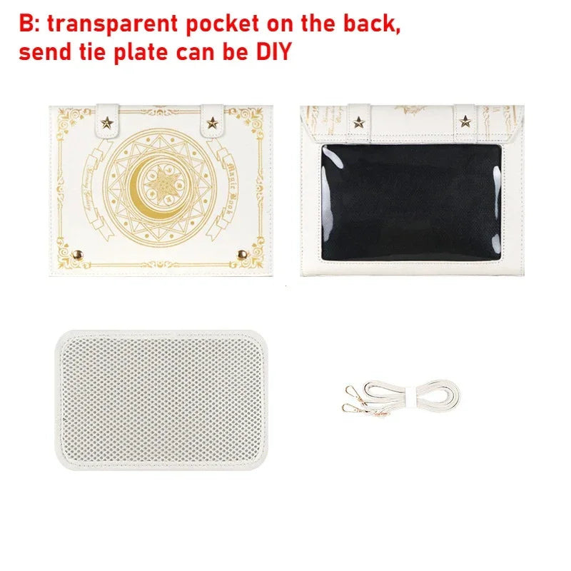 Gothic Magic Book Shoulder Bag – Y2K Aesthetic Crossbody Purse