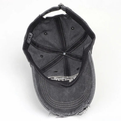 Vintage Washed Cotton Baseball Cap – New Orleans Embroidered Snapback