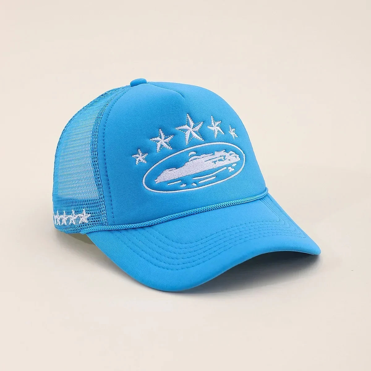 Unisex Men Women Cap Pentagram Embroidery Baseball Net Caps Spring Summer Outdoor Adjustable Casual