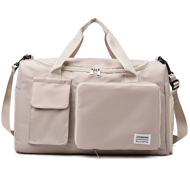 Large Capacity Weekender Duffle Bag with Shoe Compartment