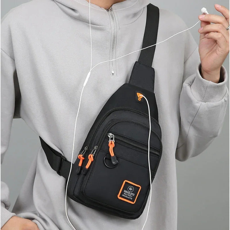 Men's Crossbody Sling Bag – Lightweight Oxford Chest Pack