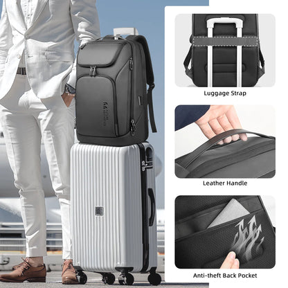 17-Inch Laptop Backpack for Men – Large Capacity Anti-Theft Travel & Business Weekender Bag