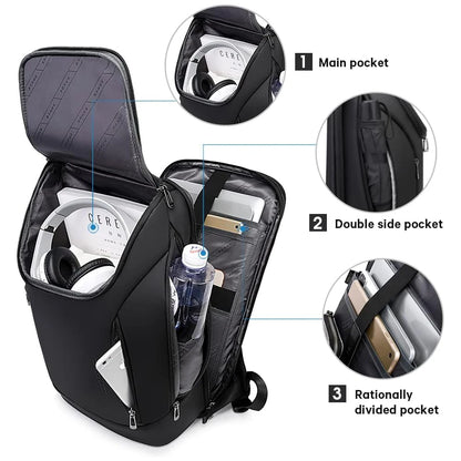 Bange Men's Waterproof Laptop Backpack 15.6" – Large Capacity Business Bag