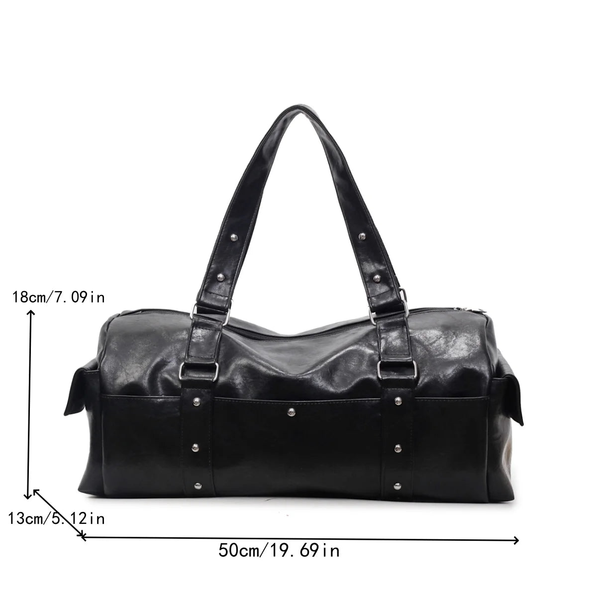 Leather Gym Bag – Men's Large Travel Duffel Bag for Outdoor & Sport