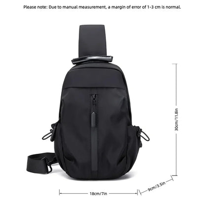Men's Chest Bag Sling Bag with USB Charging Port