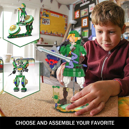 Legend of Zelda Link 3-in-1 Building Block Figure – 850 Pieces