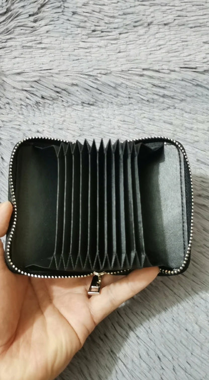 Lizard Leather Men's Card Holder Zip Wallet Multi-Slot