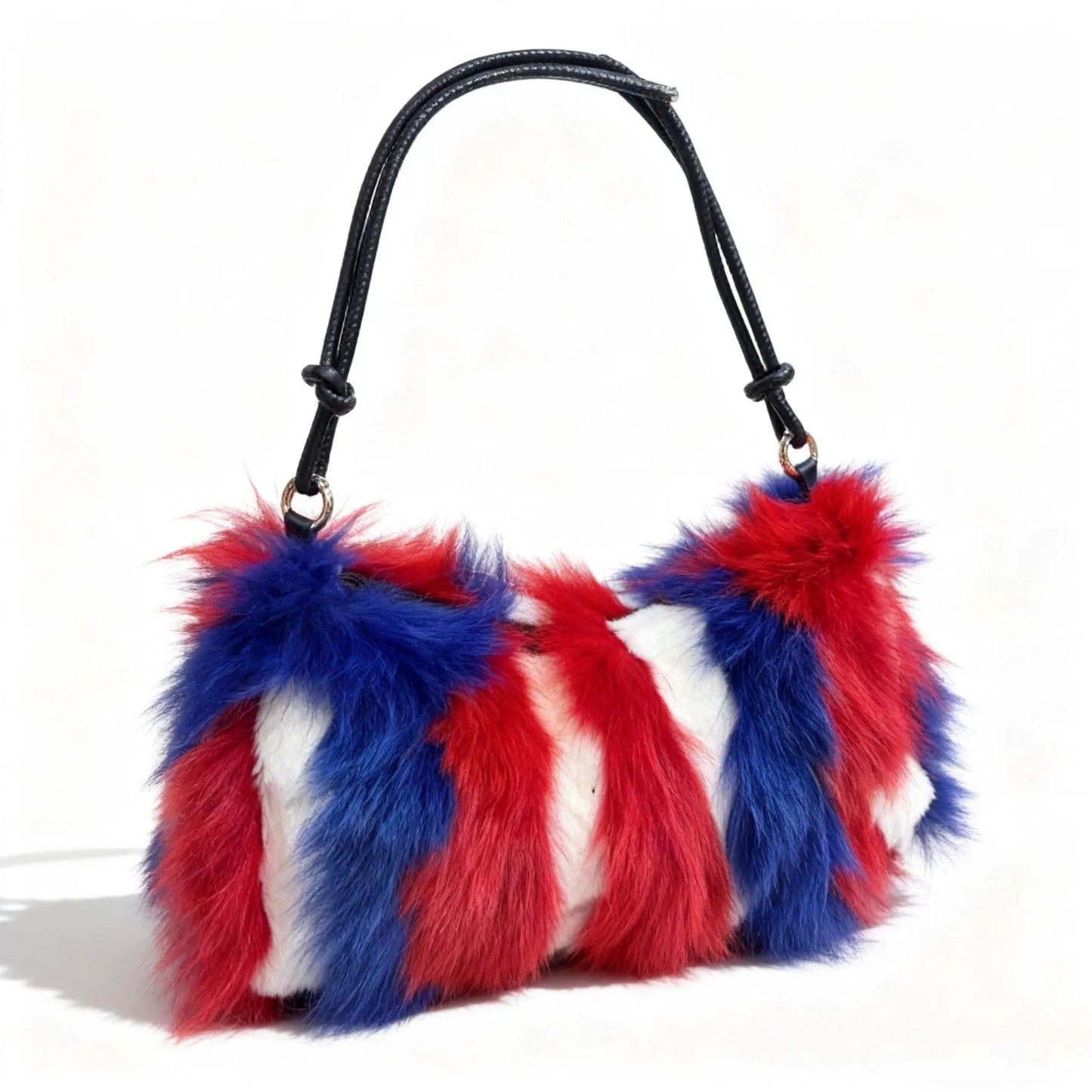 Luxury Europe America Women Real Fox Fur Bag Messenger Chain Shoulder Ladies Tote Handbag Crossbody