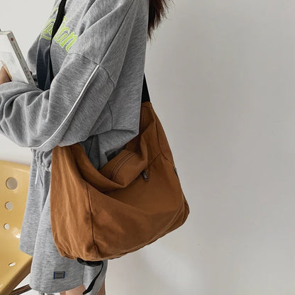Canvas Crossbody Tote Bag for Women – Large Capacity Shoulder Bag