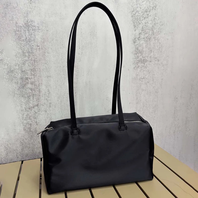 Polka Dot Shoulder Bag – Lightweight Nylon Handbag for Women