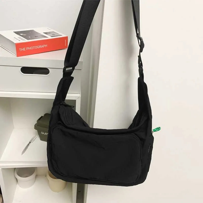 Large Capacity Nylon Crossbody Bag for Gym & Travel