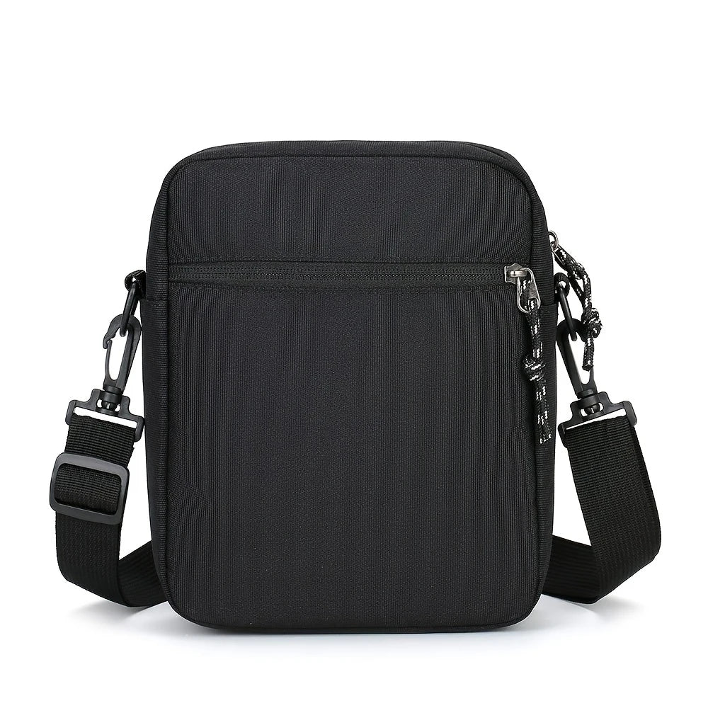 Men's Oxford Crossbody Bag – Trendy Logo Print Shoulder Bag
