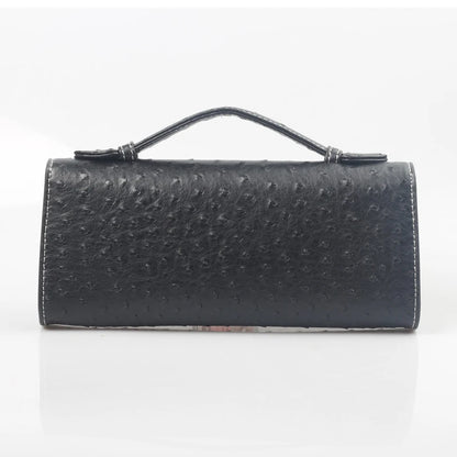 Ostrich Pattern Clutch Bag – Women's PU Leather Party Purse