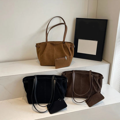 Large Capacity Tote Bag for Women – Luxury Shoulder Handbag with Coin Purse